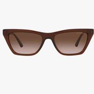 Armani cat eyes sunglasses.Brown frame.Brown gradient lenses.Bold picked temple